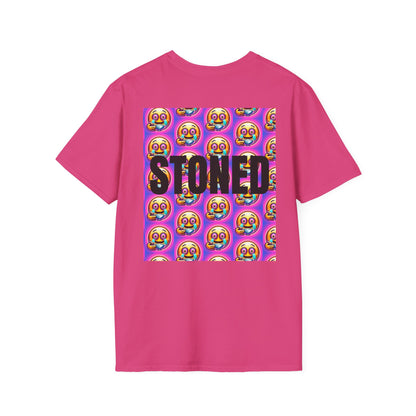 Stay Stoned Unisex Softstyle T-Shirt - Retro Vibe Graphic Tee for Fun Gatherings