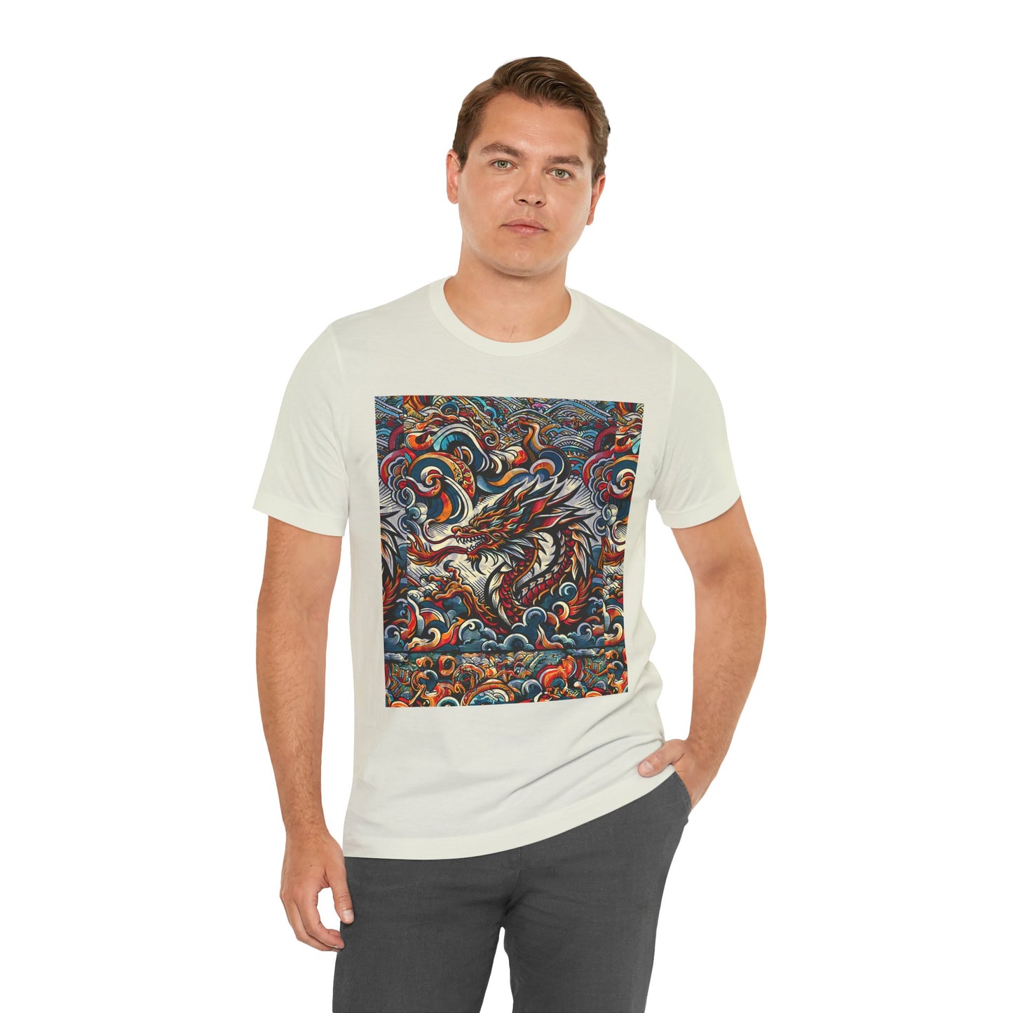 Vibrant Dragon Graphic Tee - Unisex Jersey Short Sleeve Shirt