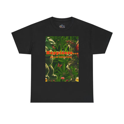 Happiness Jungle Unisex Heavy Cotton Tee, Graphic T-Shirt, Nature Lover Gift, Summer Wardrobe Essential, Unisex Casual Wear