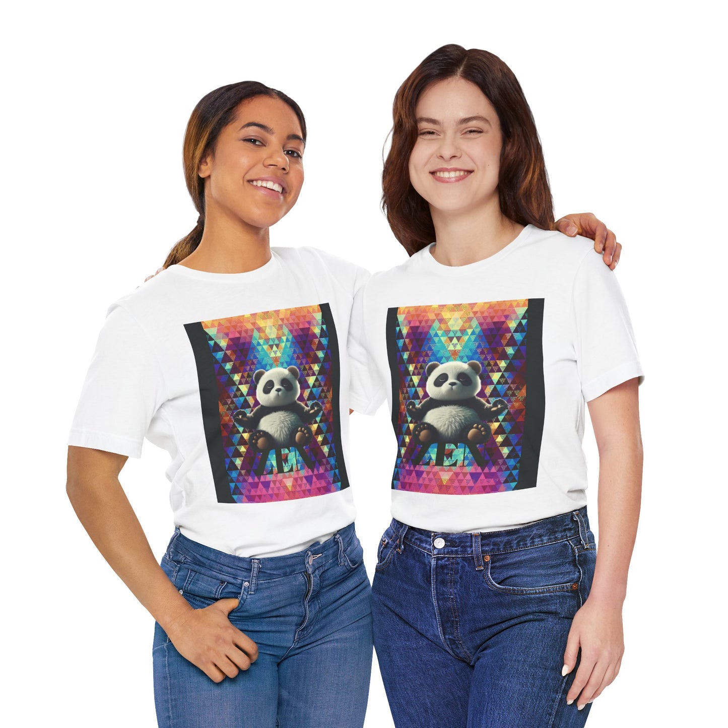Colorful Panda Graphic Tee - Unisex Jersey Short Sleeve