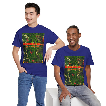 Happiness Jungle Unisex Heavy Cotton Tee, Graphic T-Shirt, Nature Lover Gift, Summer Wardrobe Essential, Unisex Casual Wear