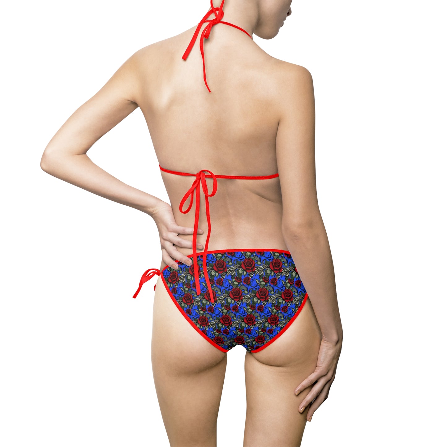Floral Rose Print Women's Bikini Swimsuit - Perfect for Beach and Pool Days