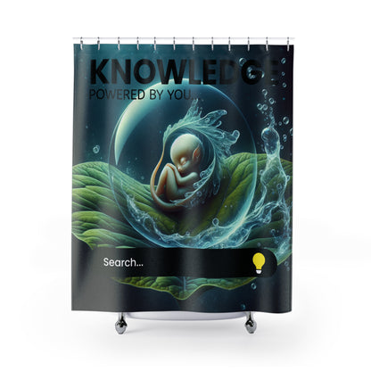 Knowledge-Inspired Shower Curtain - Dreamy Floral Design