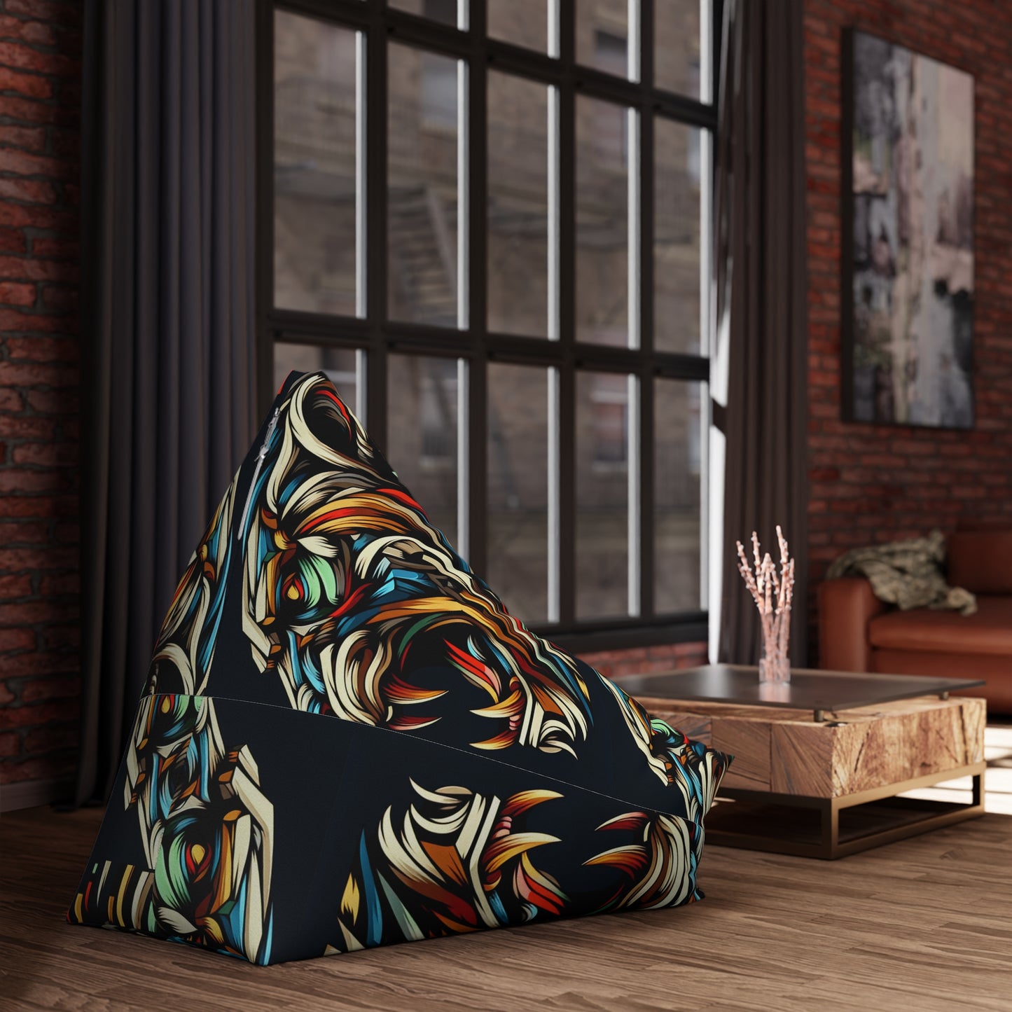 Simple Alluring Style Tiger Bean Bag Chair Cover