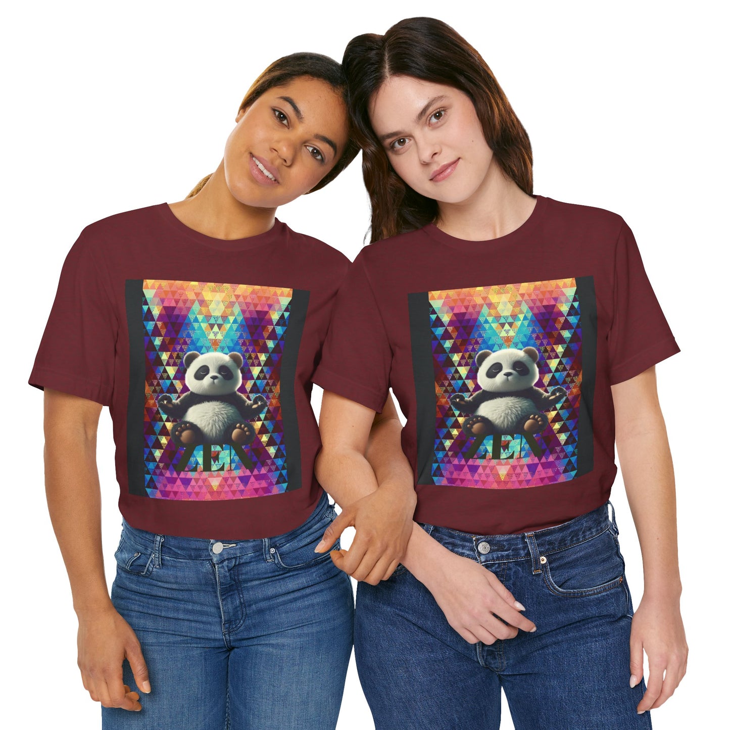 Colorful Panda Graphic Tee - Unisex Jersey Short Sleeve