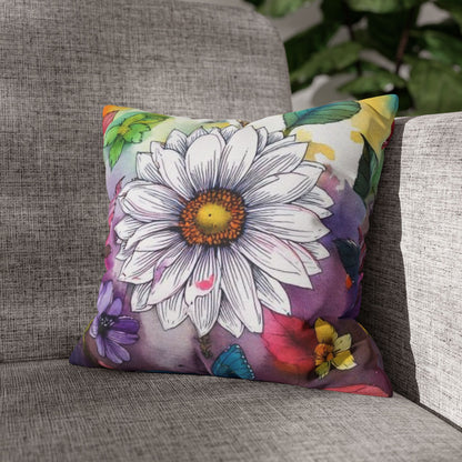 Spun Polyester Square Pillowcase