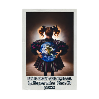 Inspirational Matte Vertical Poster - Earth’s Breath Fuels My Heart