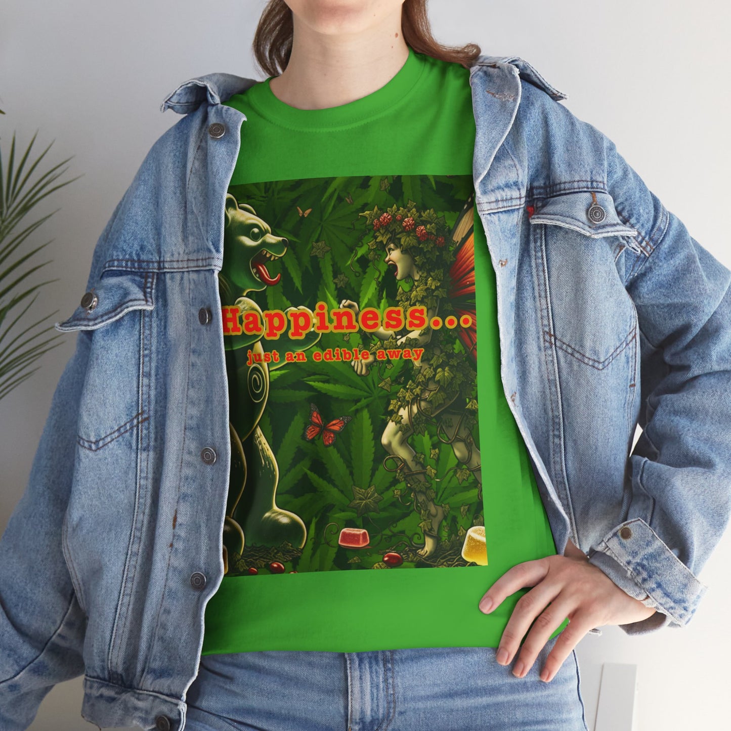 Happiness Jungle Unisex Heavy Cotton Tee, Graphic T-Shirt, Nature Lover Gift, Summer Wardrobe Essential, Unisex Casual Wear