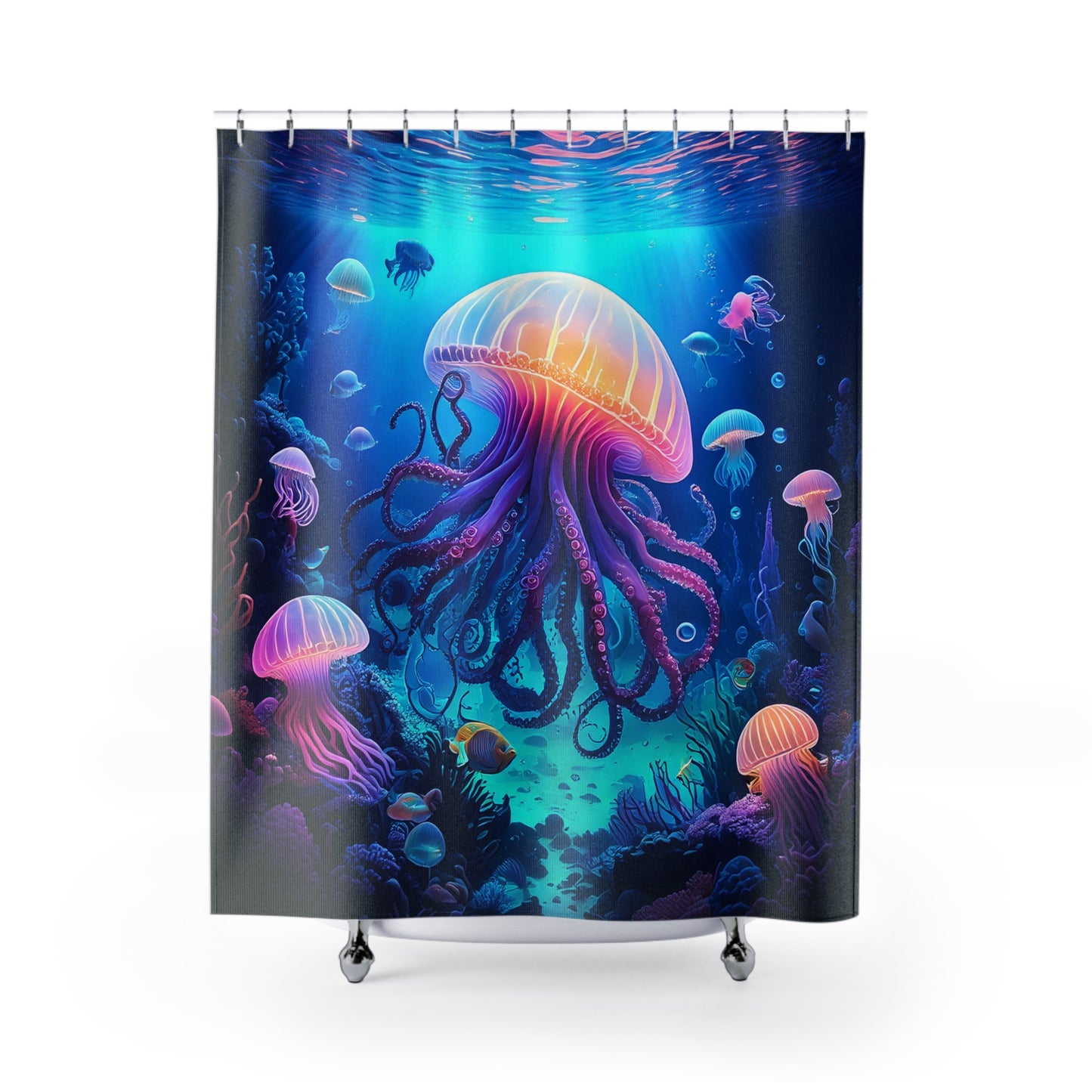 Simple Alluring Style Jelly World Shower Curtains