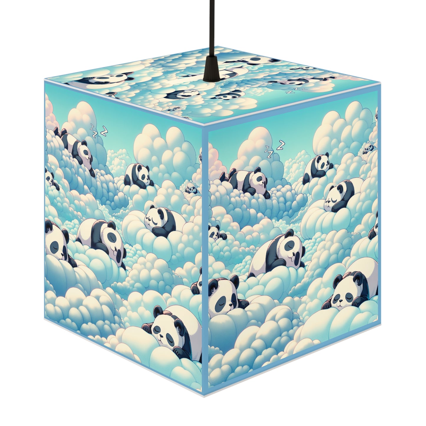 Sleepy Panda Light Cube Lamp
