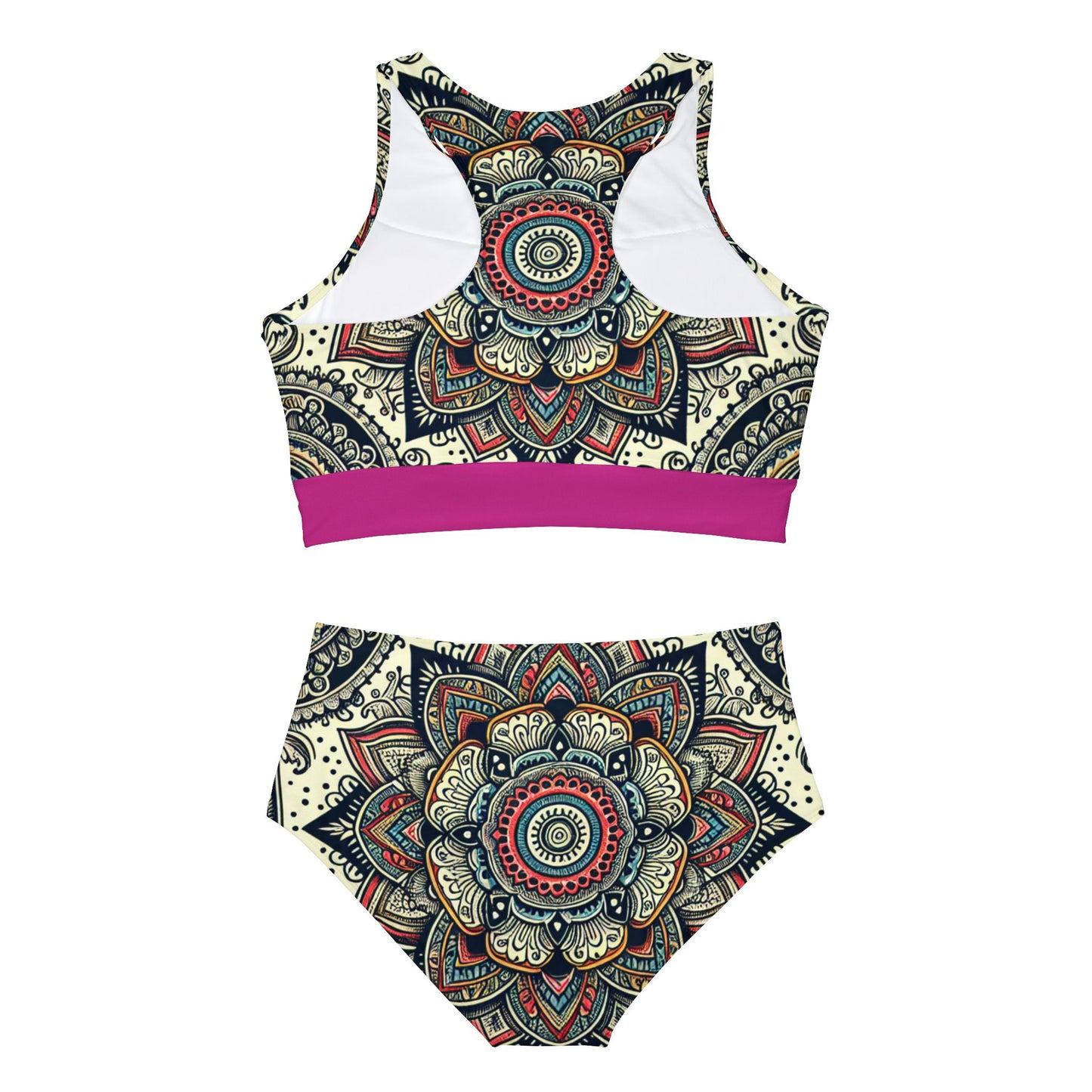 Sporty Bikini Set High-Waisted Full-Coverage Comfortable Swimwear