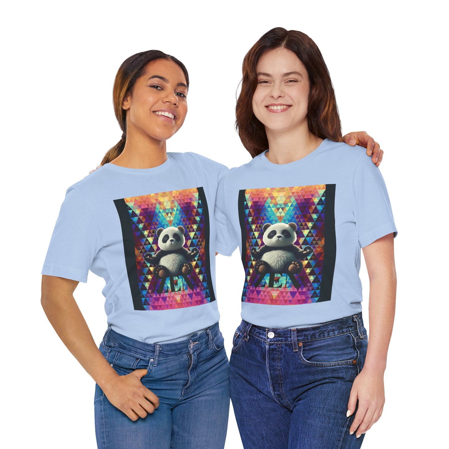 Colorful Panda Graphic Tee - Unisex Jersey Short Sleeve