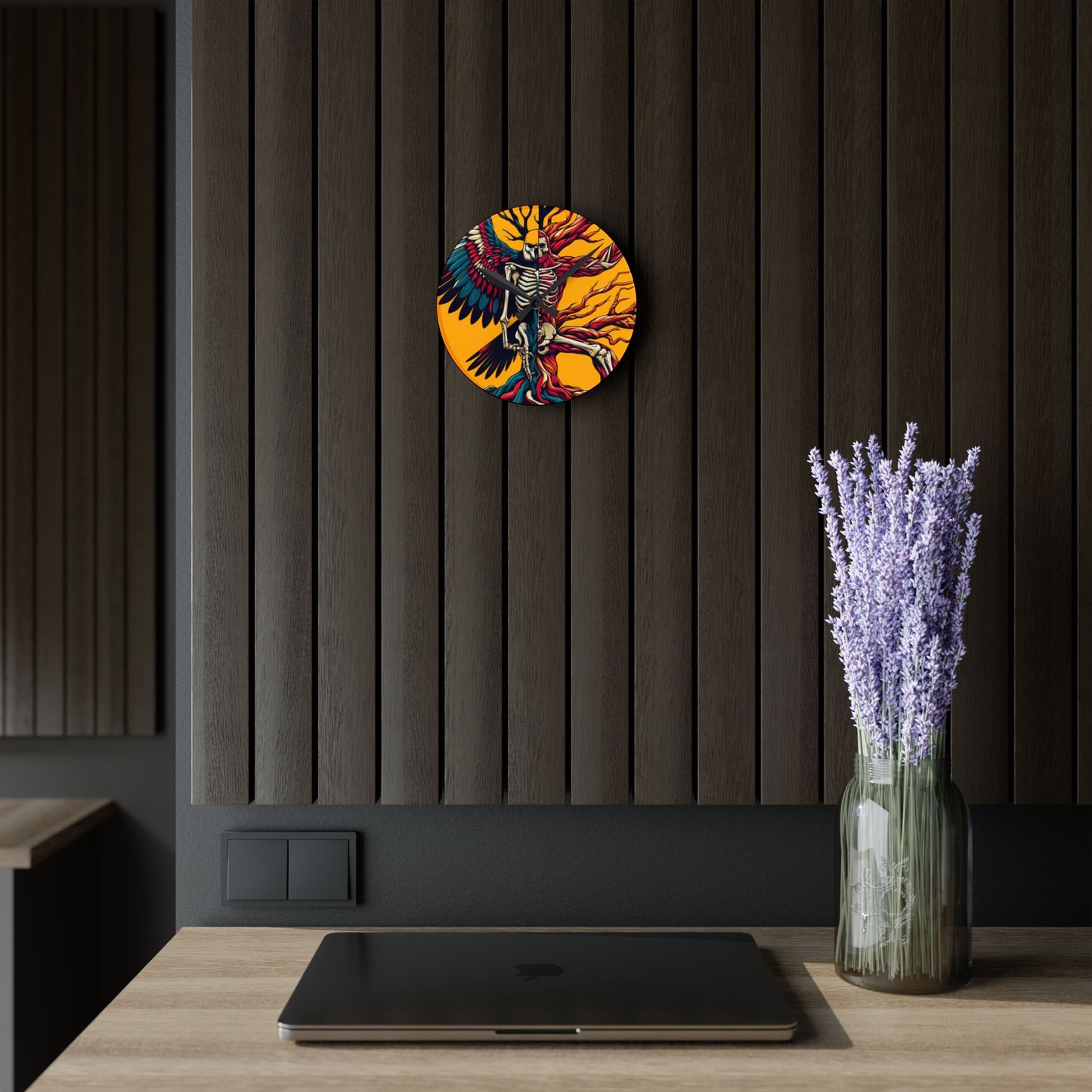 Hex Grind Acrylic Wall Clock