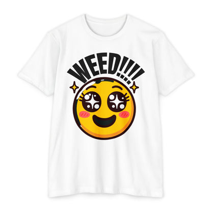 Fun Weed Smiley Face T-Shirt for Cannabis Lovers