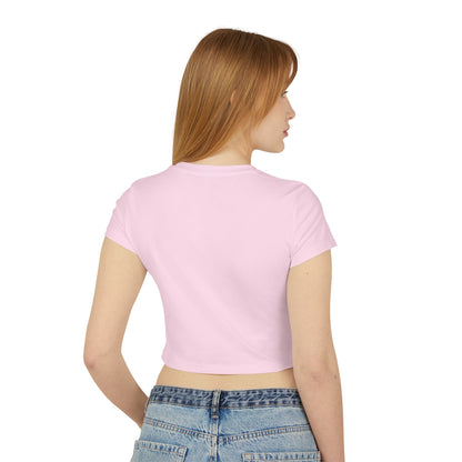 Colorful Graphic Baby Tee for Women - Floral & Butterfly Design