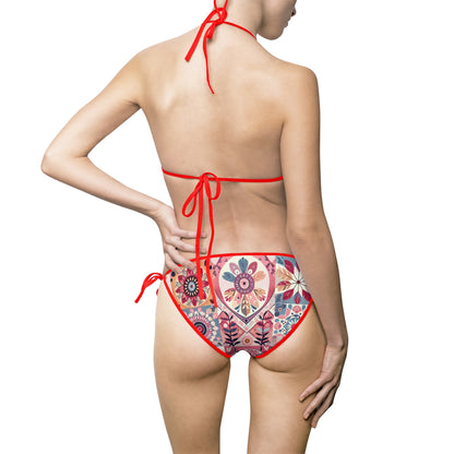 Vibrant Floral Women's Bikini Swimsuit - Perfect for Beach Days & Summer Getaways