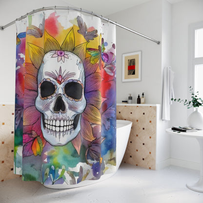 The Phantom Bloom Shower Curtains