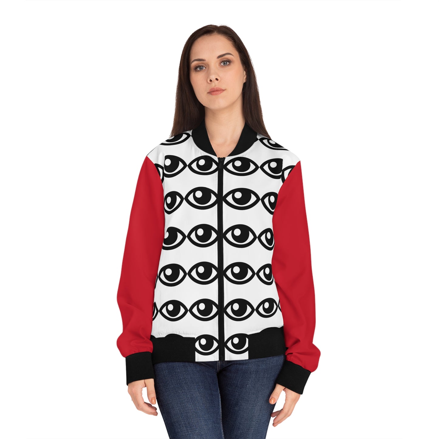 Eye's Open Women's Bomber Jacket (AOP)