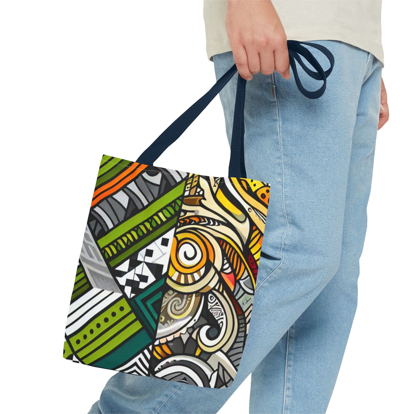 Custom Tote Bag - Stylish and Durable Design with Multiple Handle Colors
