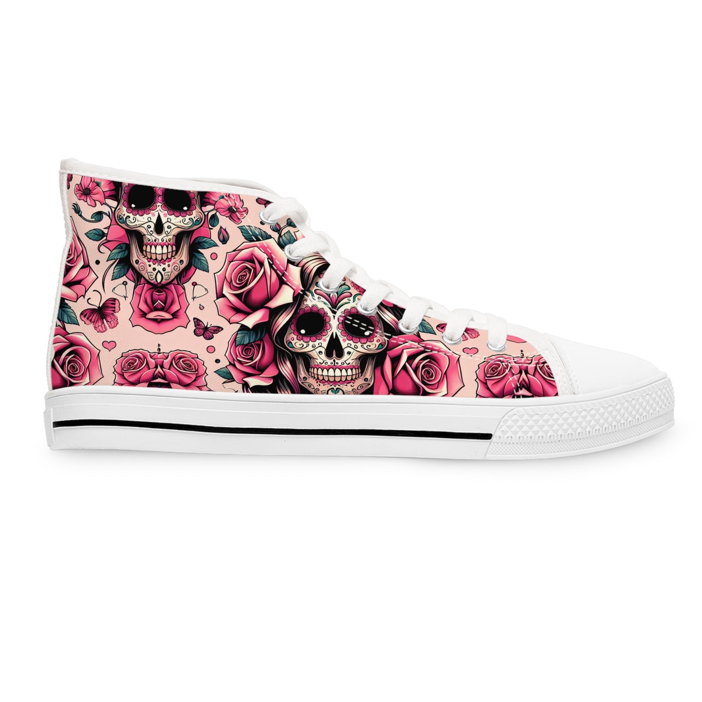 Canvas High Top Sneakers for Women with Custom Design Option
