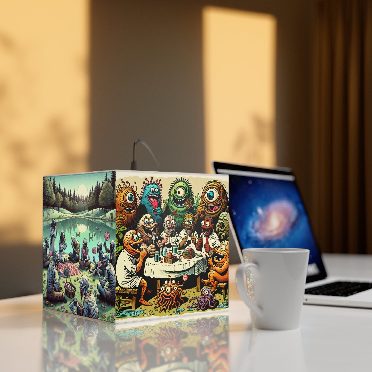 Love Great  Friends Light Cube Lamp