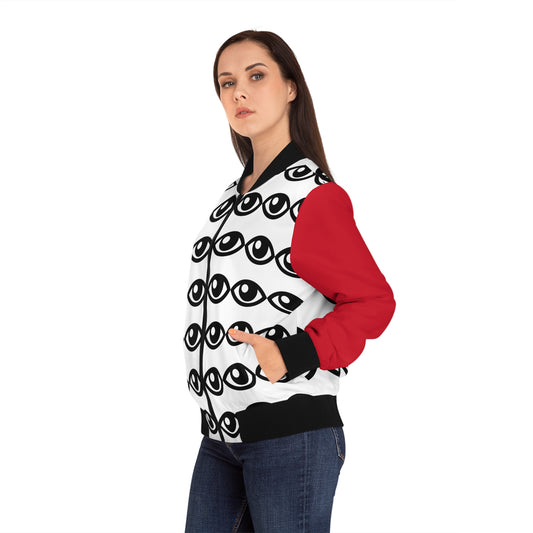 Eye's Open Women's Bomber Jacket (AOP)