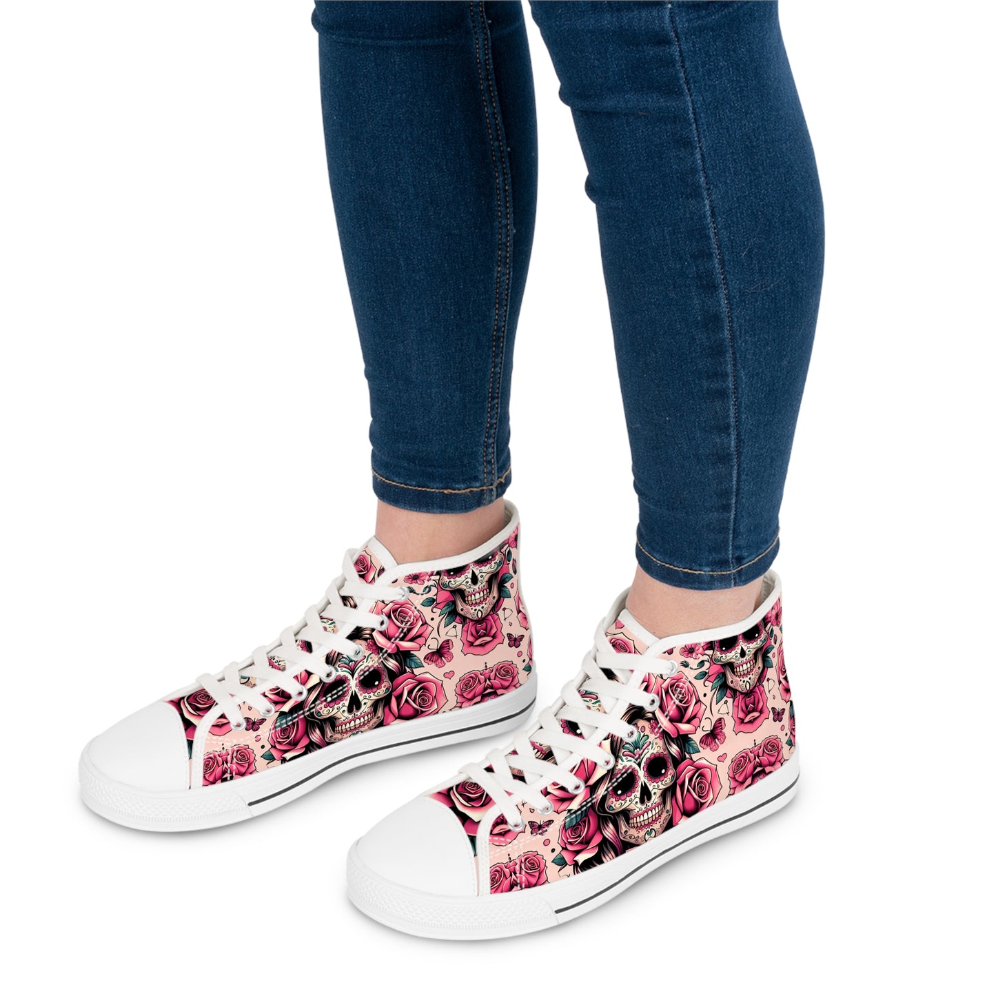 Canvas High Top Sneakers for Women with Custom Design Option