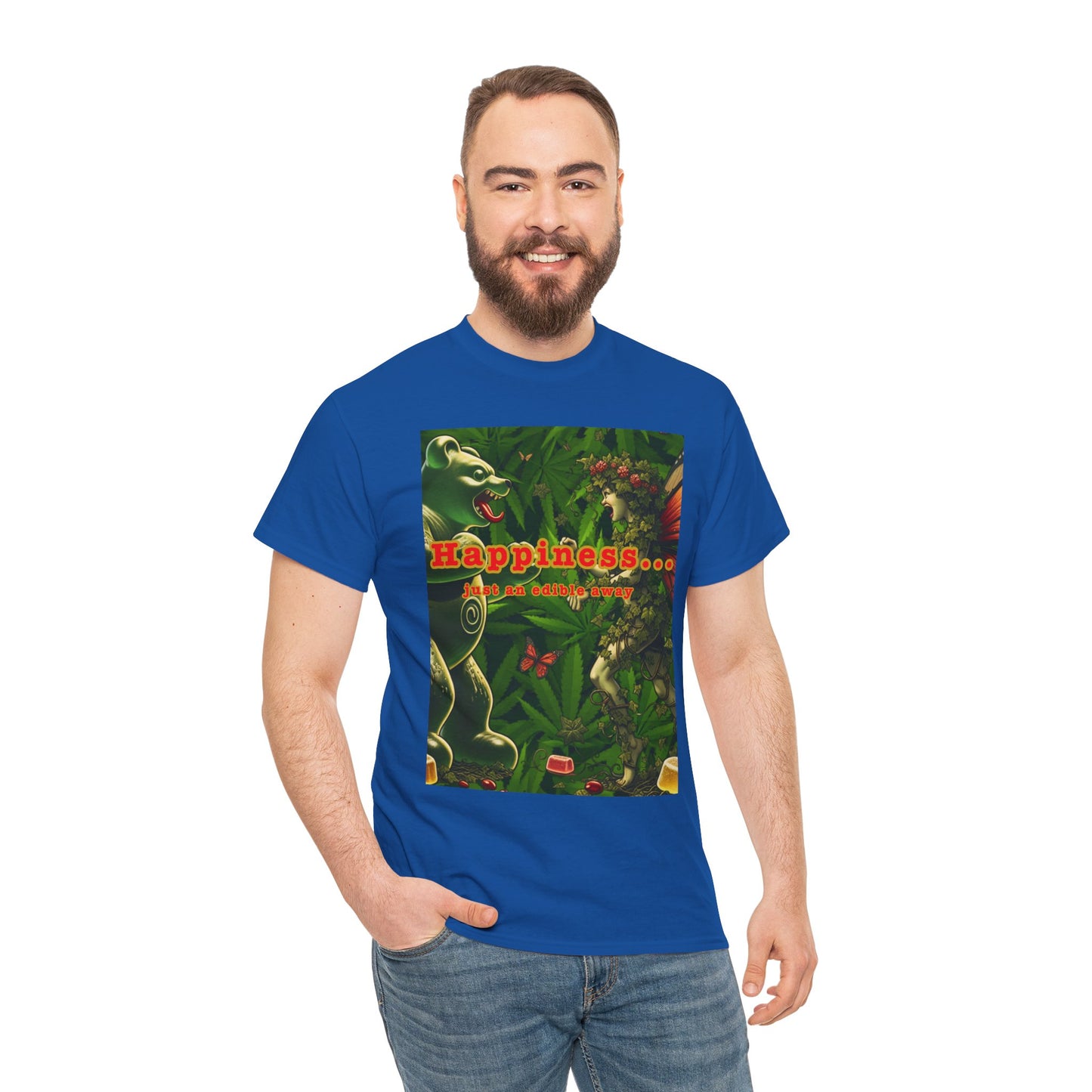 Happiness Jungle Unisex Heavy Cotton Tee, Graphic T-Shirt, Nature Lover Gift, Summer Wardrobe Essential, Unisex Casual Wear