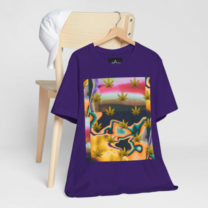 Vibrant Leaf Graphic Tee - Unisex Jersey Short Sleeve T-Shirt