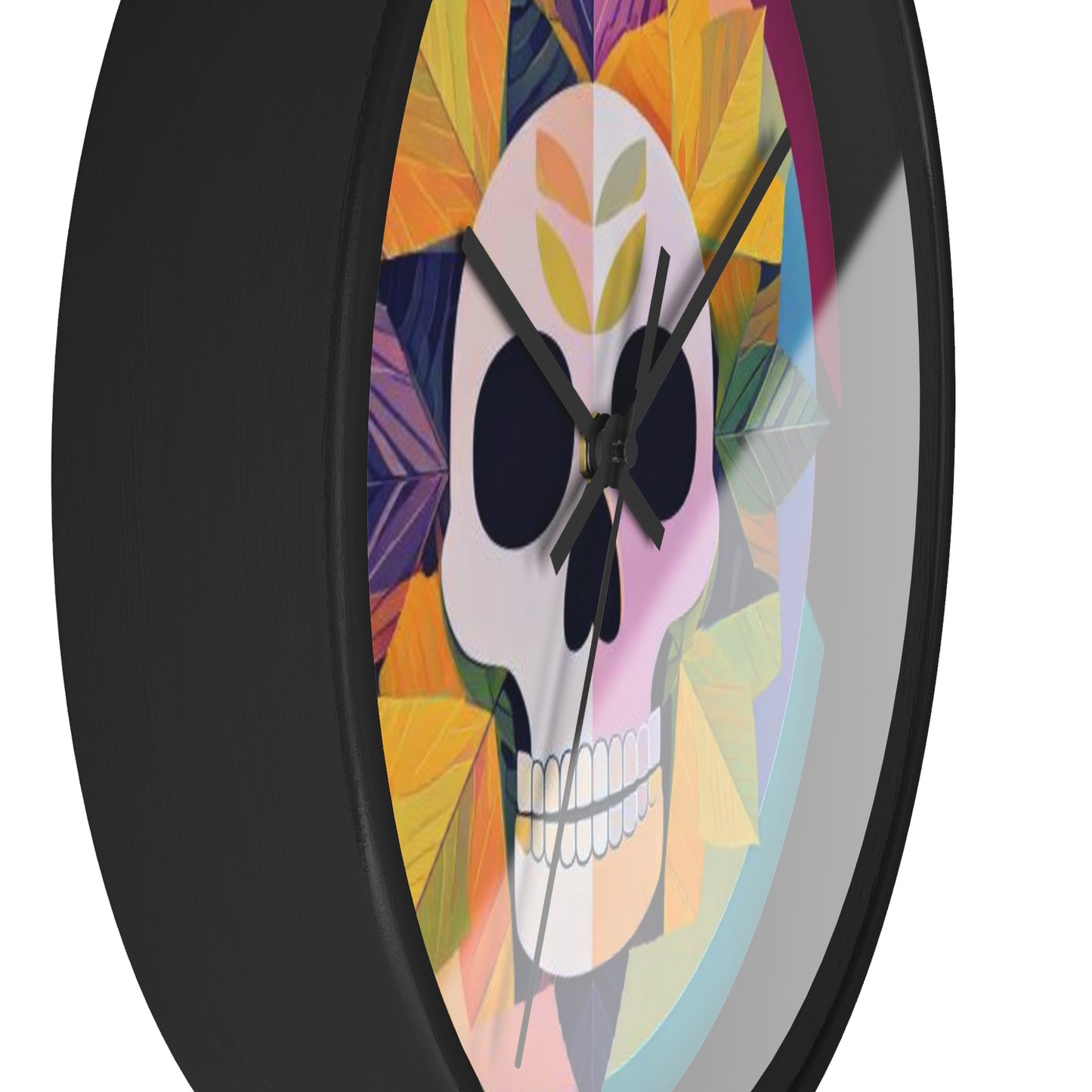Sugar Skull Bloom Wall Clock