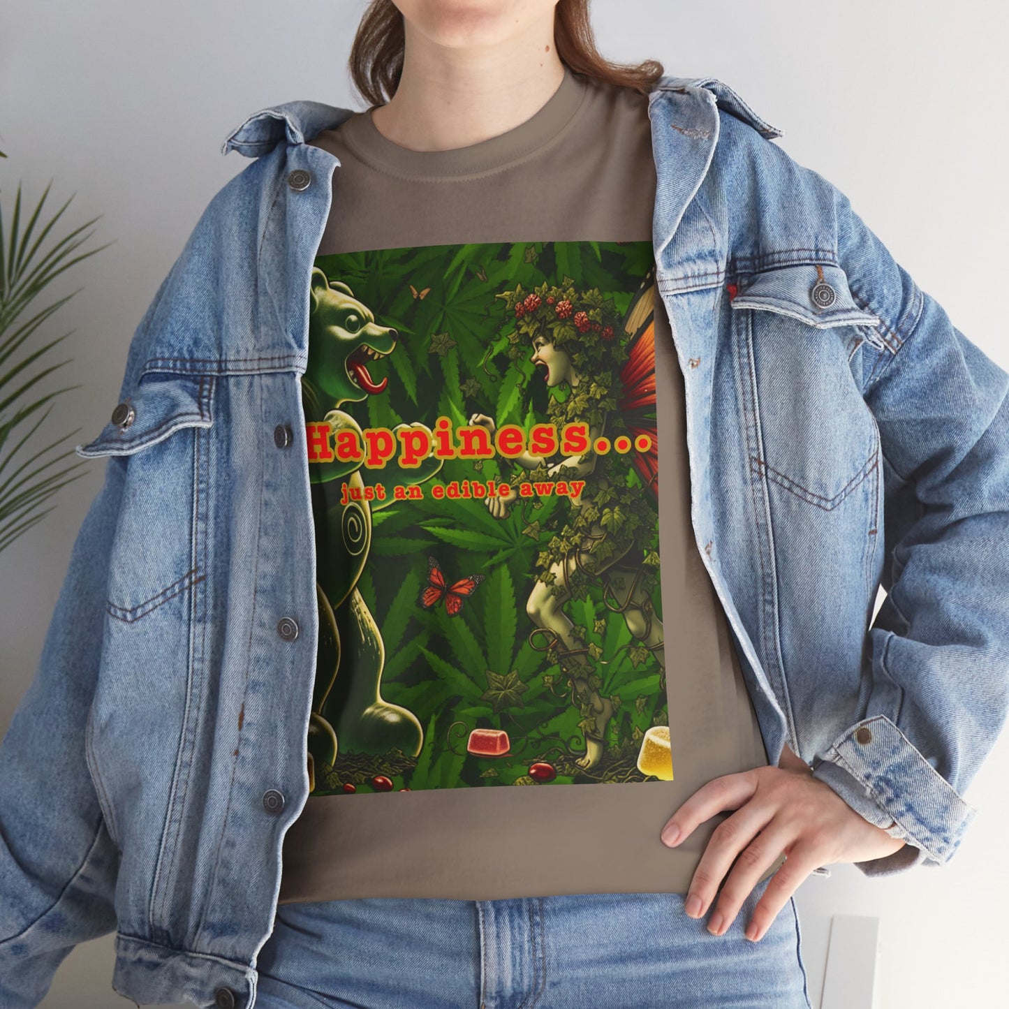 Happiness Jungle Unisex Heavy Cotton Tee, Graphic T-Shirt, Nature Lover Gift, Summer Wardrobe Essential, Unisex Casual Wear