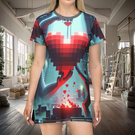 Woman's T-Shirt Dress (AOP)