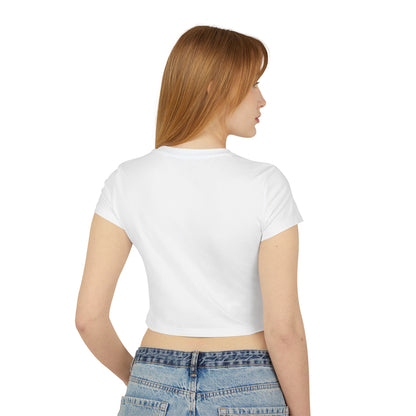 Colorful Graphic Baby Tee for Women - Floral & Butterfly Design