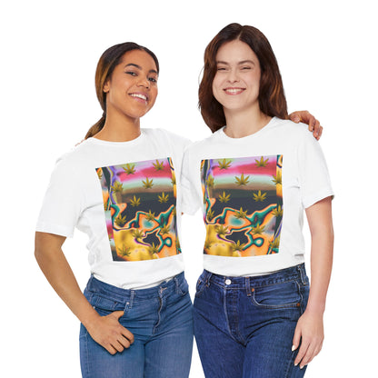 Vibrant Leaf Graphic Tee - Unisex Jersey Short Sleeve T-Shirt