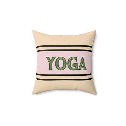 Yoga Inspired Square Pillow - Cozy Home Decor
