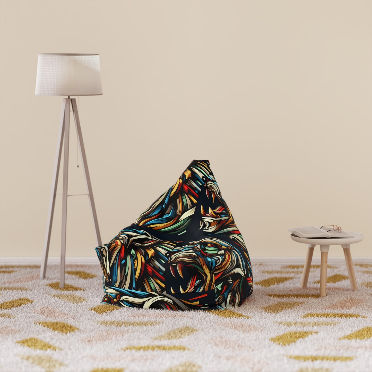 Simple Alluring Style Tiger Bean Bag Chair Cover