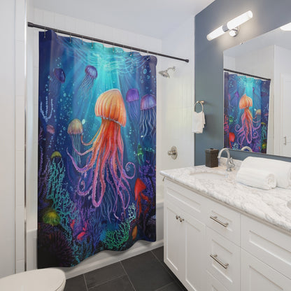 Simple Alluring Style Jelly Up Shower Curtains