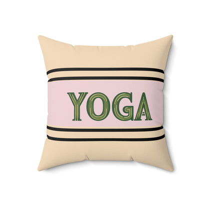Yoga Inspired Square Pillow - Cozy Home Decor