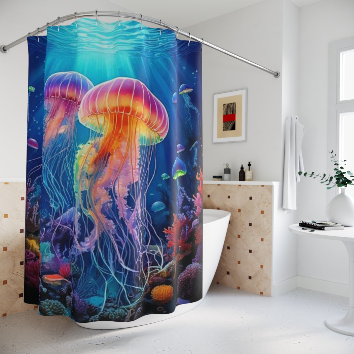 Simple Alluring Style Jelly Up Shower Curtains