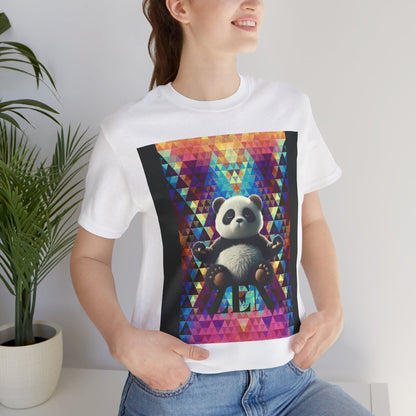 Colorful Panda Graphic Tee - Unisex Jersey Short Sleeve