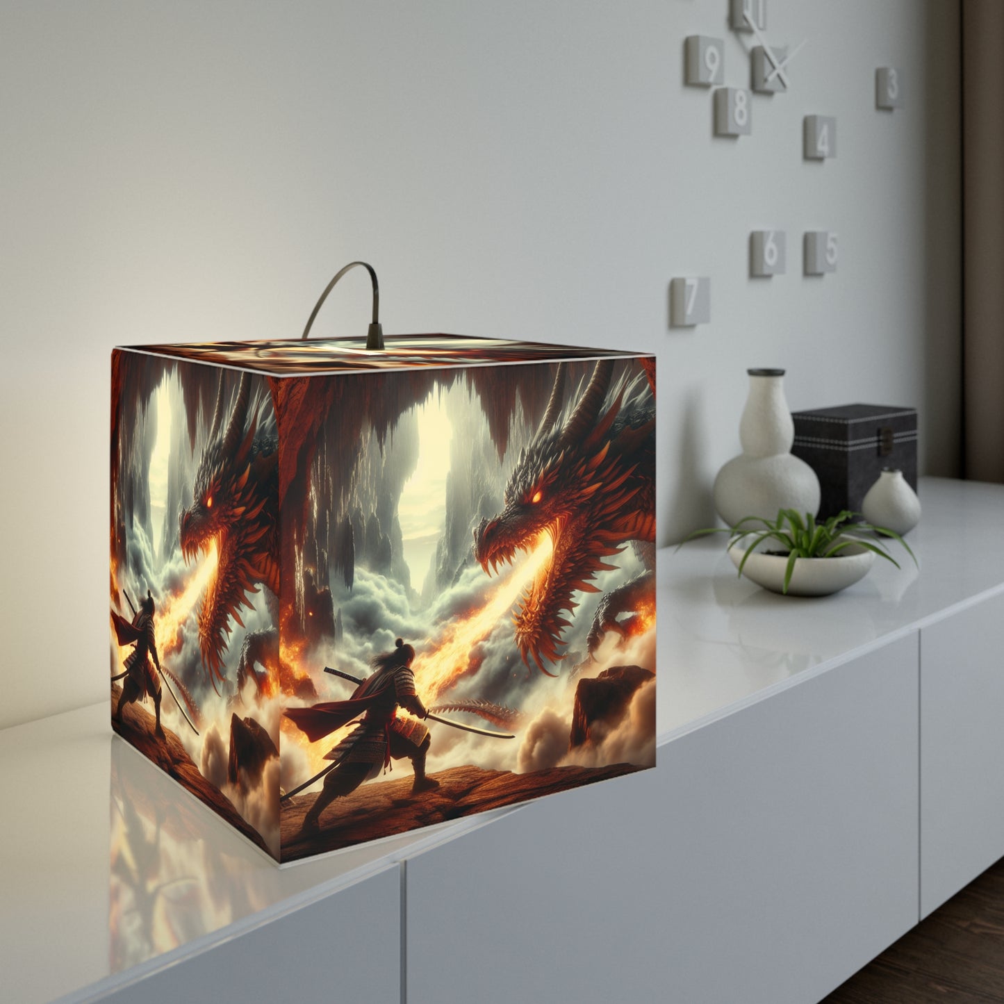 Warriors Light Cube Lamp