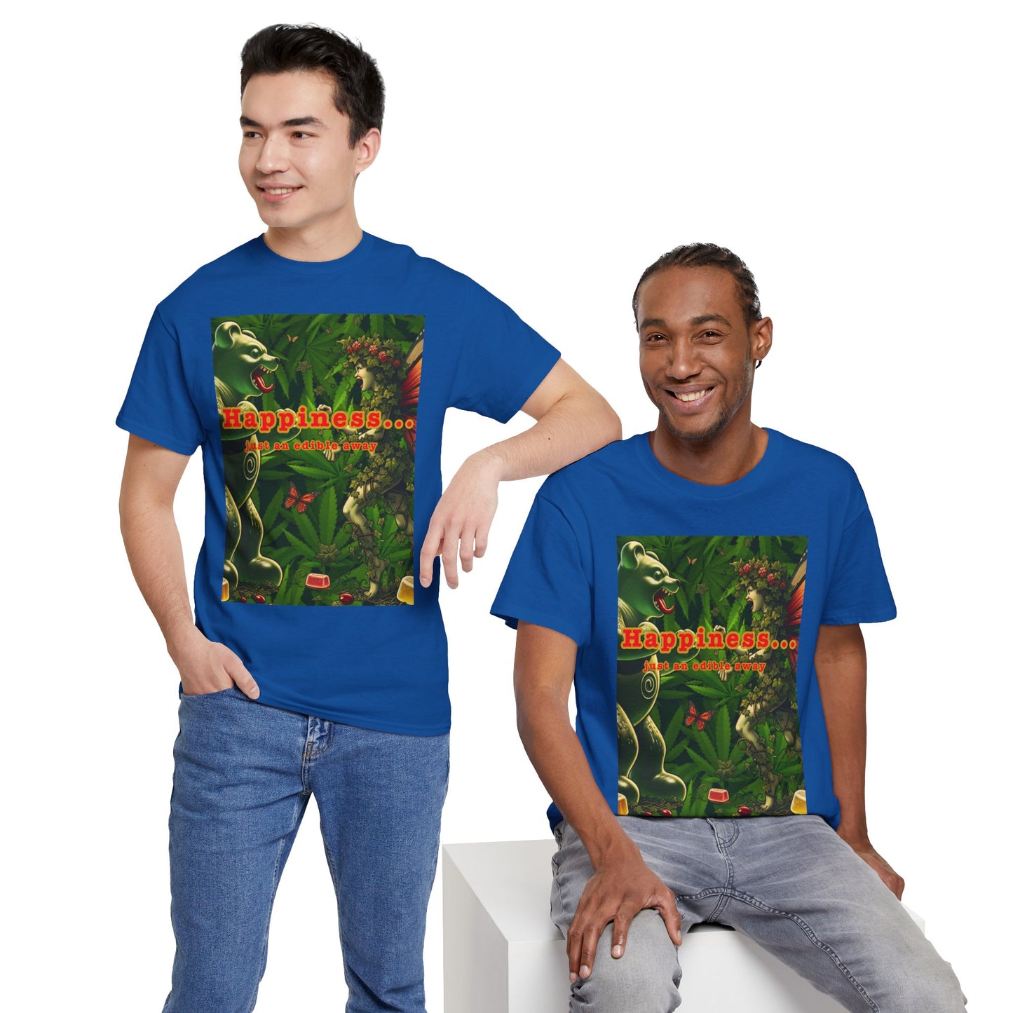 Happiness Jungle Unisex Heavy Cotton Tee, Graphic T-Shirt, Nature Lover Gift, Summer Wardrobe Essential, Unisex Casual Wear
