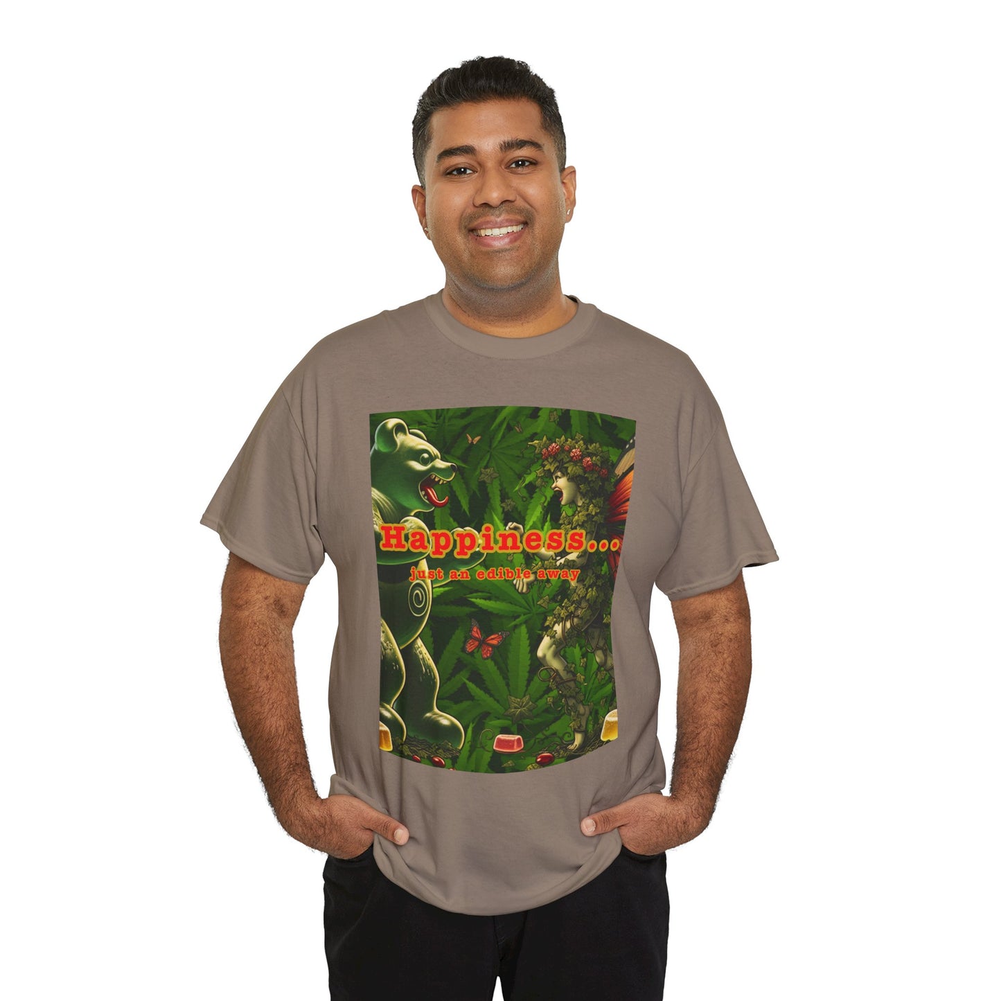 Happiness Jungle Unisex Heavy Cotton Tee, Graphic T-Shirt, Nature Lover Gift, Summer Wardrobe Essential, Unisex Casual Wear
