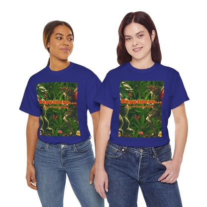 Happiness Jungle Unisex Heavy Cotton Tee, Graphic T-Shirt, Nature Lover Gift, Summer Wardrobe Essential, Unisex Casual Wear