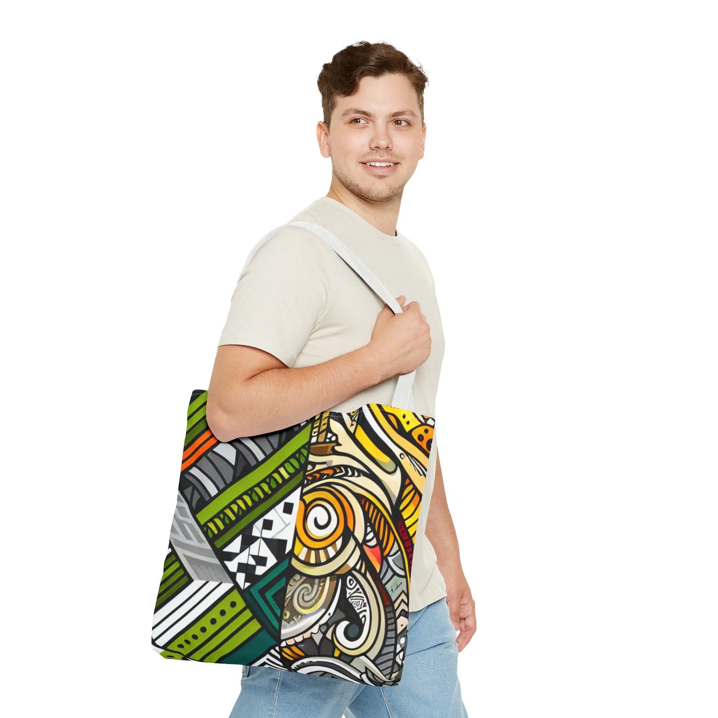 Custom Tote Bag - Stylish and Durable Design with Multiple Handle Colors