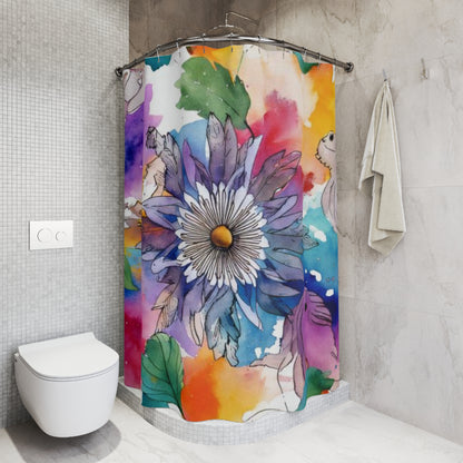 Color Blooms Shower Curtains