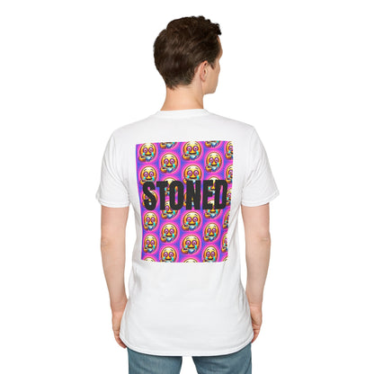 Stay Stoned Unisex Softstyle T-Shirt - Retro Vibe Graphic Tee for Fun Gatherings
