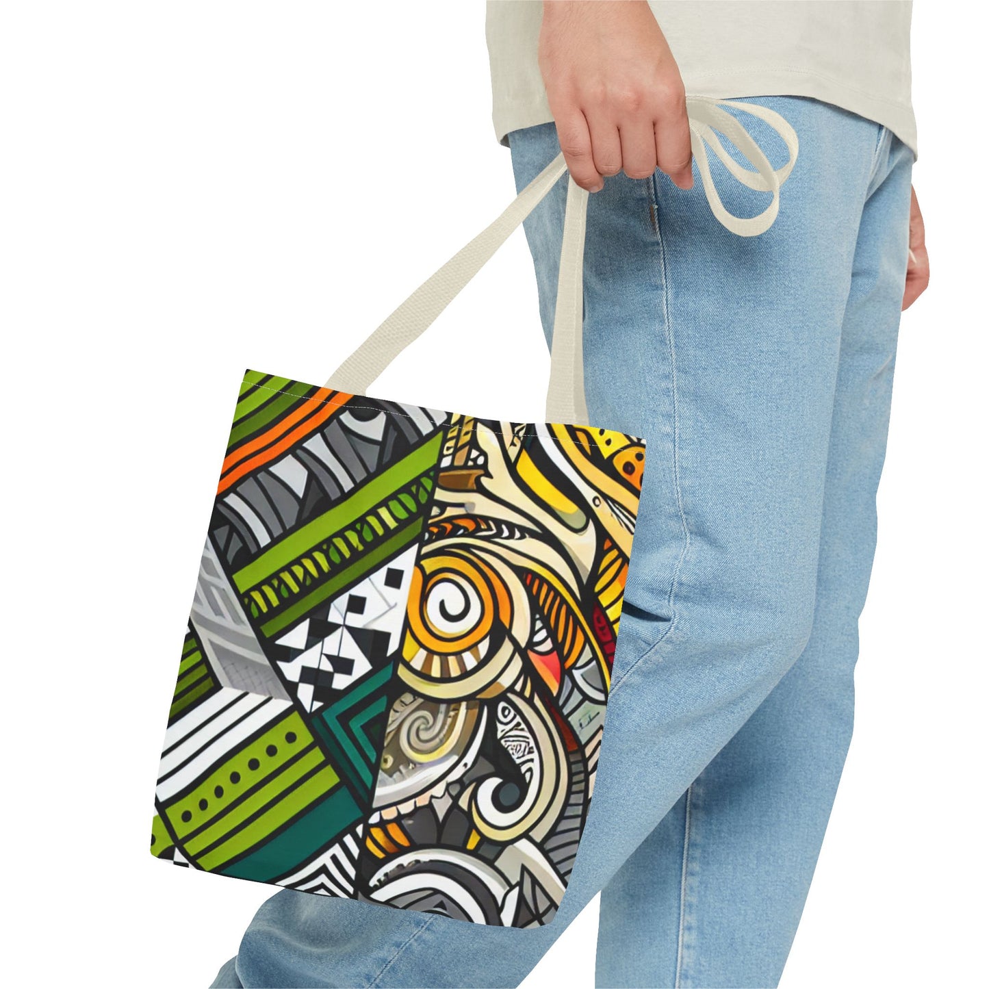 Custom Tote Bag - Stylish and Durable Design with Multiple Handle Colors