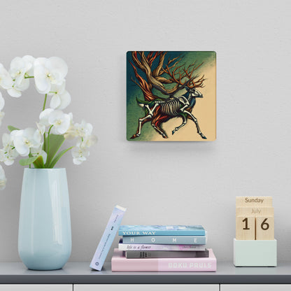 Deer Be on Time Acrylic Wall Clock