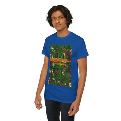 Happiness Jungle Unisex Heavy Cotton Tee, Graphic T-Shirt, Nature Lover Gift, Summer Wardrobe Essential, Unisex Casual Wear